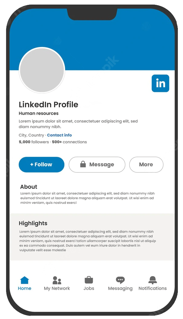 LinkedIn Profile Page